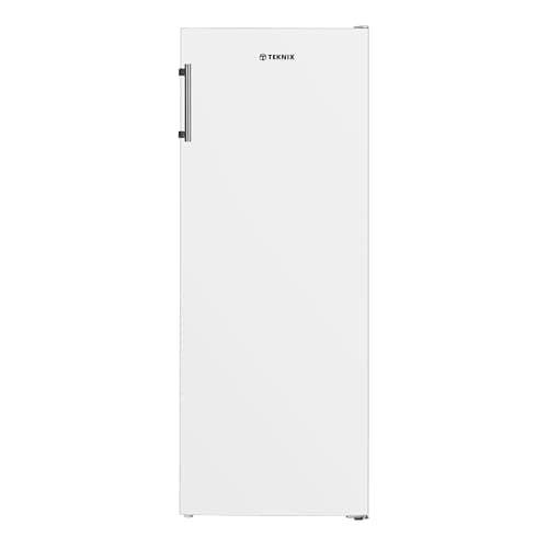 Image of Teknix TFF1435W Freestanding Tall Freezer - Upright with 161L Capacity - Frost Free - Suitable for Outbuildings - Reversible Door - 5 Large Drawers - White, H143.0 x W55.0 x D60.0 (cm)