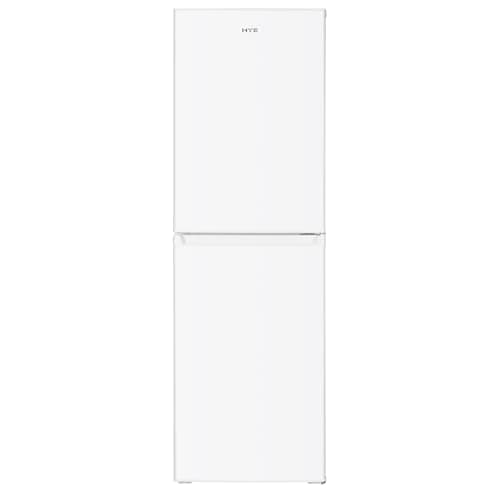 Image of HYE Freestanding Fridge Freezer 50/50 Split – Tall 248L White, 138L Fridge & 110L Freezer, 173cm Height, 55cm Width, Low Noise 40dB, Glass Shelves – Slim & Spacious Design - RF01FF248W01