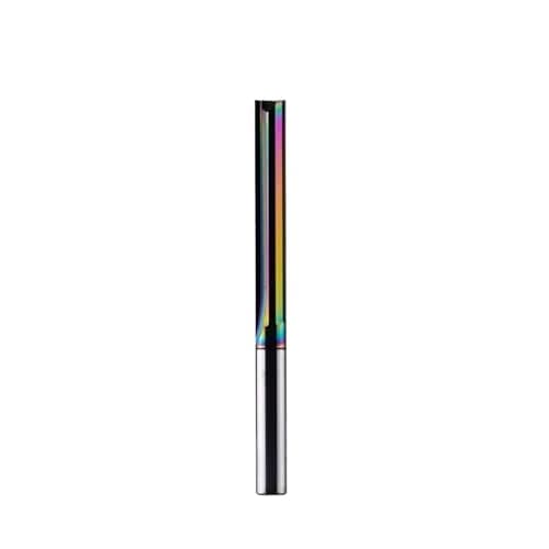 Image of 1pc DST2F 3.1 4 6 8mm Coatting 2 Flutes Carbide Straight Flute End Mill Bit Milling Tool Slot Cutter(DST2F-D6.0-L42)
