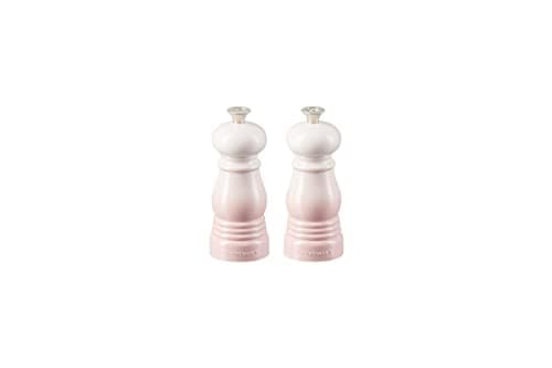 Image of Le Creuset Classic Salt and Pepper Mill Set, Personal Use, Chip-Resistant ABS Plastic, Anti-Corrosion, 11 cm, Shell Pink, 44900117770000