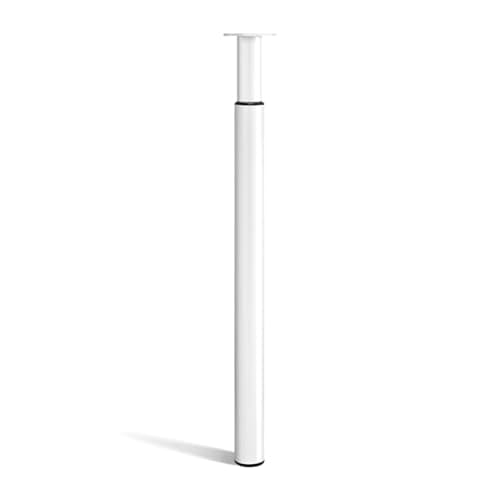 Image of CROWNSHOP 1PCS Table Legs, Adjustable Metal Breakfast Bar Leg, 71-110 cm Height, 60 mm Diameter, Folding Design for Kitchen Worktop, Dining Table (White, 1PCS)