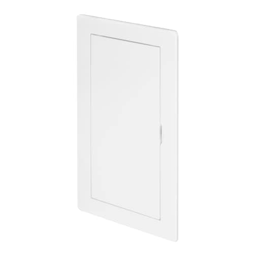 Image of Awenta 150 x 250 mm Plastic Access Panel Door - White Opening Flap Cover Plate - Inspection Hatch - Door Latch - Concealed Hinge - Removable Door - Paintable Smooth Surface (6 x 10 Inches)