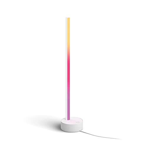 Image of Philips Hue Signe White and Colour Ambiance Gradient Table Lamp [White] Smart Lighting with Bluetooth. Works with Alexa, Google Assistant and Apple Homekit.