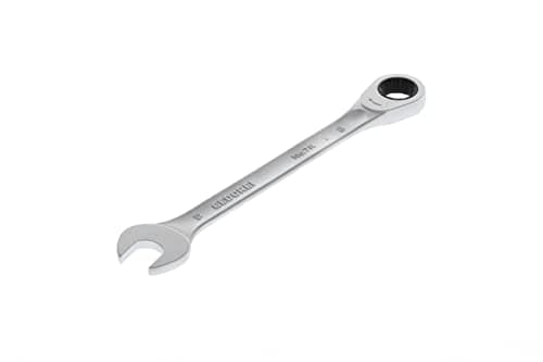 Image of GEDORE Open-ended spanner with ring ratchet, AF 19 mm, Flat, Bi-hex, UD profile, Spanner, 7 R 19