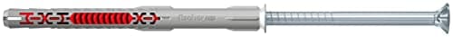 Image of fischer DuoXpand 8 x 120 T, Wall Plug with zinc-Plated Steel countersunk Head Screw, Strong Hold, Ideal for Porous Building Materials, enables anchoring Close to The Edge, 50 pcs.