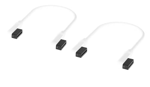 Image of Corsair iCUE LINK Cables - 2x 135mm Slim 90° - White