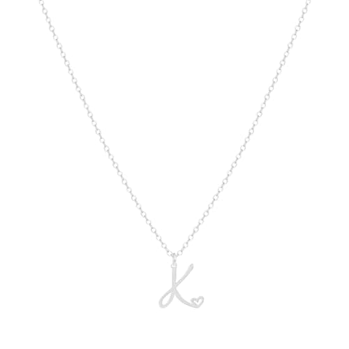 Image of Closlaza Silver Necklaces for Women - Dainty Initial Necklace for Girls Trendy Jewelry Gifts for Mother Sister Wife K
