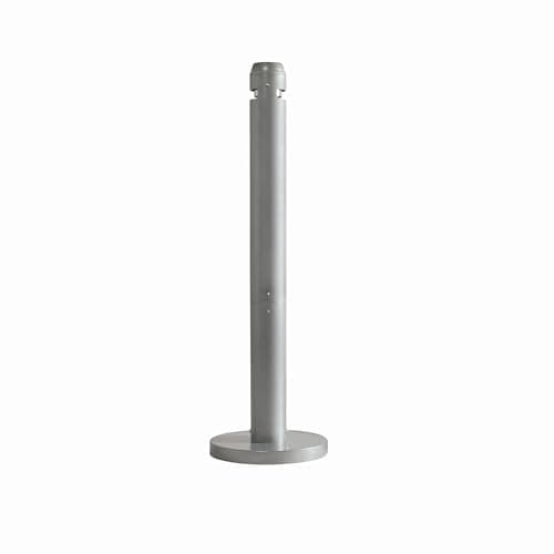 Image of Rubbermaid Commercial Products Smokers' Pole | Outdoor Cigarette Powder Coated Aluminium Ashtray Bin | 104 cm, Silver