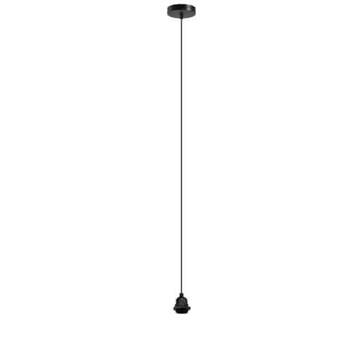 Image of LEDSone Rainproof IP65 Outdoor Ceiling Pendant Light Fitting E27 Black Metal Lamp Holder with 2m Adjustable Cable Industrial Hanging Light for Kitchen, Living Room, Garden & Café Lighting