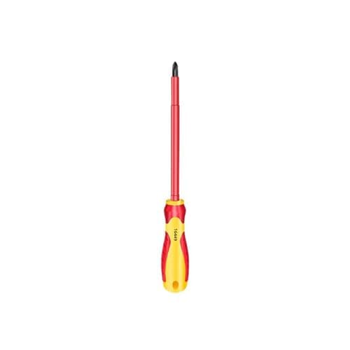 Image of CVNIMV Insulated Electrician Screwdrivers Professional Electrical Screwdrivers Insulation Handle Steel Tips Slotted Electrical Screwdrivers, Cross 3 X 75mm