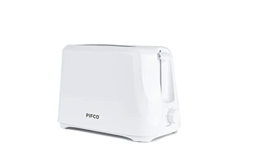 Image of PIFCO White Toaster 2 Slice - Affordable, Variable Browning Controls, Auto Shut-Off, Removable Crumb Tray, and User-Friendly Kitchen Essential - Compact 2 Slice Toaster for Modern Kitchens