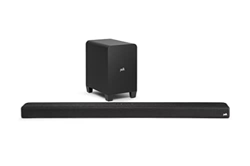 Image of Polk Audio Signa S4 True Dolby Atmos Soundbar with Wireless Subwoofer, 3.1.2 Soundbar for TV, HDMI eARC, Bluetooth, AUX, Optical Input, Black