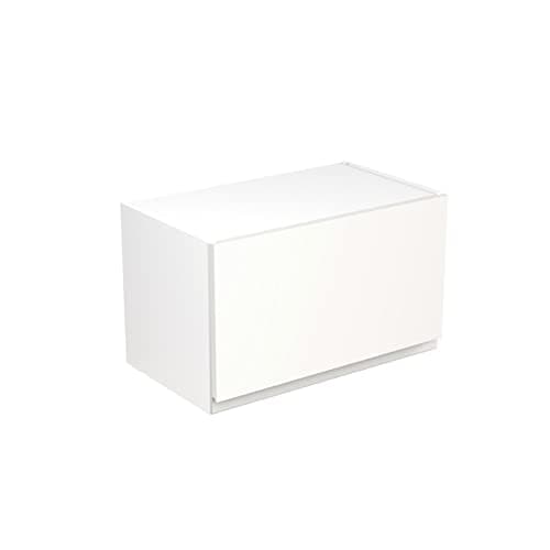 Image of Kitchen Kit Flatpack Bridging Wall Cabinet - Screwless Quick Build Kitchen Unit - J-Pull Door - Wall Mounted Bridging Unit - 600x360mm - White Gloss