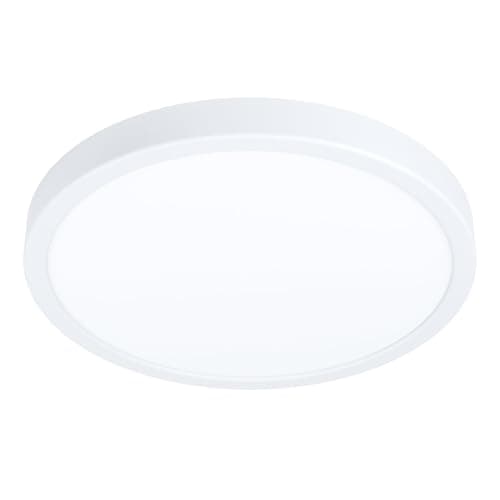 Image of EGLO Fueva 5 LED Ceiling Light, Diameter 28.5 cm, 1-Bulb Surface-Mounted Light Made of Steel and a Plastic Light Surface, Ceiling Light in White, LED Surface Light, Neutral White