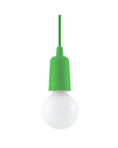 Image of SOLLUX Pendant Lamp Diego Unique Design Without Lampshade Minimalist Lighting Minimalist Lighting LED Single Bulb Green