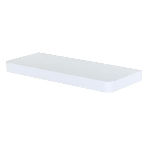 Image of Core Products Arran Medium Chunky Floating Shelf Kit, White Shelving, Foil-Wrapped Finish