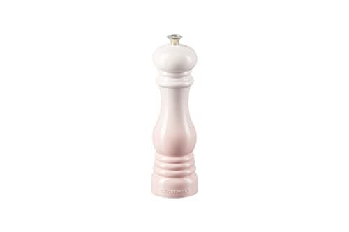 Image of Le Creuset Classic Adjustable Pepper Mill Grinder, Chip-Resistant ABS Plastic, Anti-Corrosion, 40g, 21 cm, Shell Pink, 44001217770000