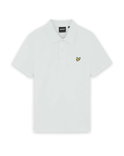 Image of Lyle & Scott SS Polo Shirts Plain Polo Shirt Y124 Blue Ice, M