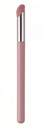 Image of HAPPITON Angled Precision Concealer Brush - Small Under Eye/Nose Contour, Face Blending & Foundation Brush for Concealing Setting Buffing - Works with Powder/Liquid/Cream Cosmetics (Pink)