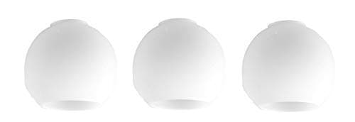 Image of MiniSun | Small White Glass Dome Ceiling Pendant Light Shades | Pendant Lights, Home Décor & Improvement Essential | Pack of 3 | 12cm Shade Width
