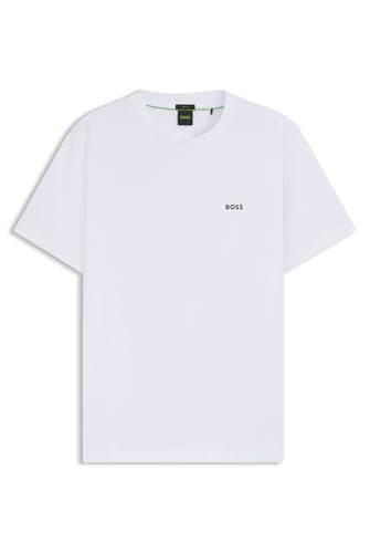 Image of BOSS Men's Tiburt Short Sleeve Crewneck T-Shirt, White/White, Large