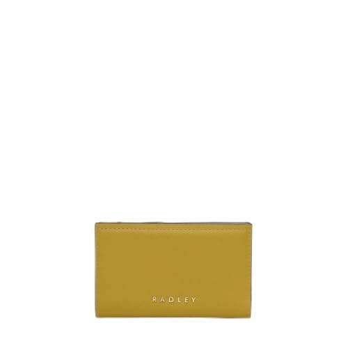 Image of RADLEY London Womens Crosby Alley Leather Medium Bifold Purse Wallet in Ochre