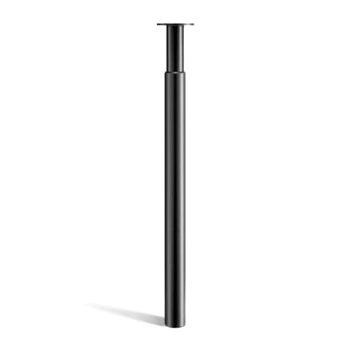 Image of CROWNSHOP 1PCS Table Legs, Adjustable Metal Breakfast Bar Leg, 71-110 cm Height, 60 mm Diameter, Folding Design for Kitchen Worktop, Dining Table (Black, 1PCS)