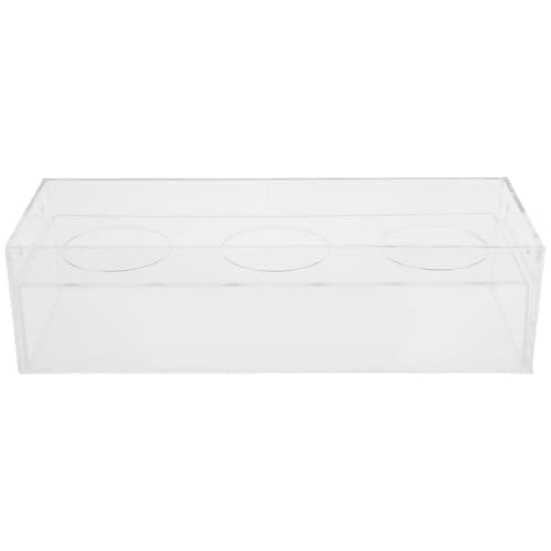 Image of TOYANDONA Acrylic 2-tiered Beverage Display Stand 6 Slots for Bottles, Acrylic Drink Organizer for Bars and Beverage Stations, for Chilled Drinks and Countertop Use