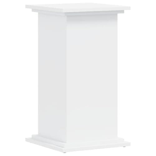 Image of vidaXL Plant Stand Patio Pot Holder - White Engineered Wood 33x33x60cm - Indoor/Outdoor Flowerpot Display