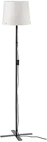 Image of Tallatz BARLAST Floor Lamp with Black Metal Finish with White Shade, Modern Tall Floor Lamps for Living Room, Floor Standing Black Lamps Home Decor 150CM