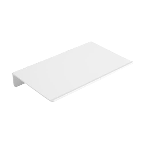 Image of JOOM White Metal Wall Floating Shelf - Small Bathroom Display Shelves for Storage (White, 8 in), JU001