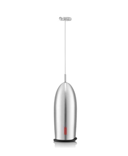 Image of Bodum Schiuma Battery Operated Milk Frother for Coffee, Lattes, Hot Chocolate, Mocha, Cappuccino, Polished Stainless Steel