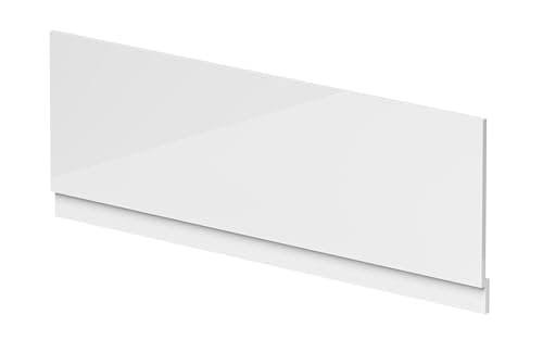 Image of Balterley Front Bath Panel Covering with Plinth 1600mm, MDF Bath Panels White, Straight Front Bathroom Panels for Bathtub, Water Resistant Side Panel for Bathroom Baths and Soaking Tubs (White)