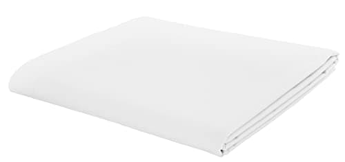 Image of Catherine Lansfield Easy Iron Percale Combed Single Flat Sheet White