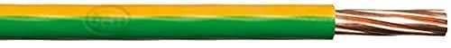 Image of Merriway BH01441 Single Core Round Earth Cable, 6491X 6.0mm Yellow & Green, 1 Metre (39 inch)