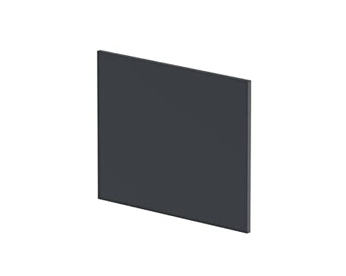 Image of nuie NMP1431 Modern Bathroom Square Shower Bath End Panel, 540 x 680 x 18mm, Satin Anthracite