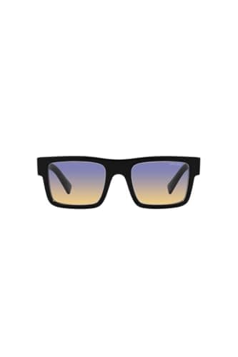 Image of Prada Men's 0pr 19ws 52 1ab06z Sunglasses, Black/Yellow/Dark Blue Gradient, Black/Yellow/Dark Blue Gradient, One Size