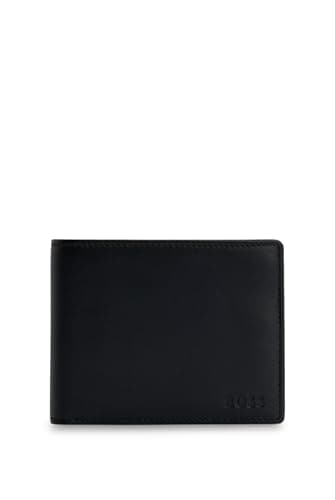 Image of BOSS Mens Asolo Embossed-Logo Wallet in Grained Leather
