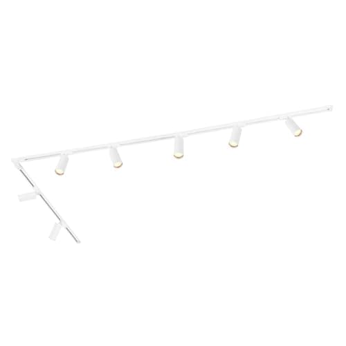 Image of Ledvion - Track Lighting, 3m, 1-Phase, Without GU10 Light Source, White, 7 Spotlights, Ceiling Lights, gu10 led Bulbs, Kitchen Lights Ceiling, Extendable & Flexible