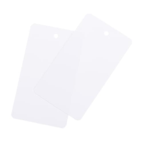 Image of sourcing map Blank Waterproof Eyelet Hole Plastic Shipping Tags,Blank Labeling Tags for Product Identification Tags,Valve Marking,Outdoor Tagging,5x9cm/1.97x3.54 Inch Pack of 200,White