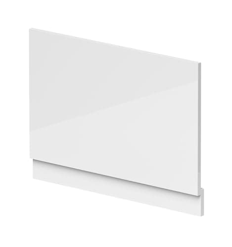 Image of Balterley Bath End Panel 800mm, MDF End Bath Panels White with Plinth, Straight Bathroom Panels for Bathtub, Water Resistant Panel Covering for Bathroom Baths and Soaking Tubs (White)
