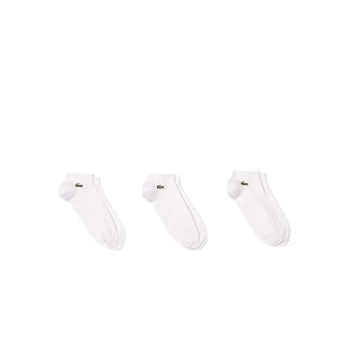 Image of Lacoste Low Socks, Pack of 3, White (UK, Numeric, 5.5, 8, Regular, Regular, White)