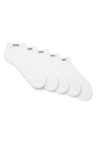 Image of BOSS Mens 5P AS Uni CC Five-pack of cotton-blend ankle-length socks with branding