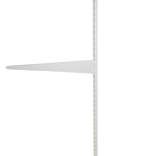 Image of White Twin Slot Bracket (470mm) – Durable Adjustable Shelf Support for Wood, MDF, or Steel Shelves, Antimicrobial Finish, Single Bracket Only
