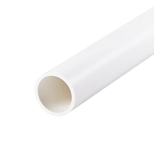 Image of sourcing map PVC Rigid Tube Round Pipe 21mm ID 25mm OD 500mm White High Impact for Water Pipe, Crafts, Decoration, Cable Sleeve