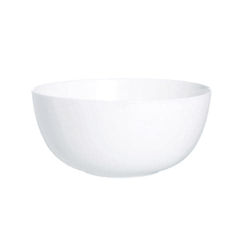 Image of LUMINARC Salad Bowl Pasta Plate 2.1 L Serving Bowl Bowl White Large Tempered Glass Dishwasher Microwave