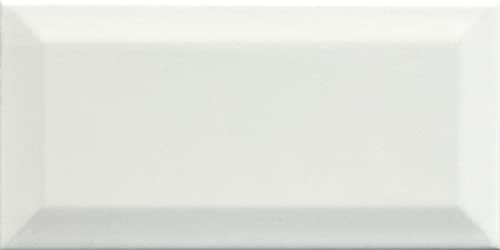 Image of Metro White Ceramic Wall Bathroom Tile Subway Brick Effect 100mm x 200mm Bevelled Edge Kitchen Tiles Gloss Finish 1m2 Box of 50