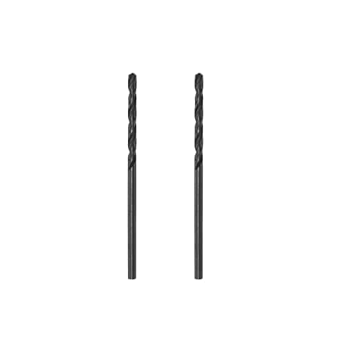 Image of sourcing map 6542 High Speed Steel Straight Shank Twist Jobber Drill Bit, Fully Ground Black Oxide Drill Bits 1.7mm Drill Diameter 42mm Total Length 2 Pcs