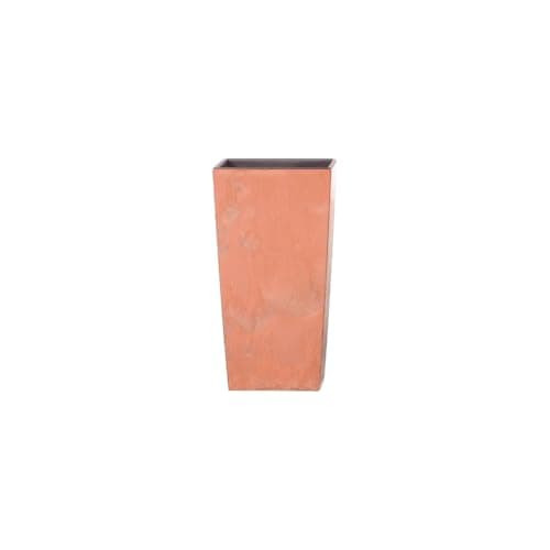 Image of Stolmet Tall Flower Pot, Square Planter, Suitable for Indoor and Outdoor Usage, Perfect for Home and Garden Decoration, Capacity of 2L to 91.5L (Terracotta Concrete Effect, 2 Litres)