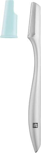 Image of ZWILLING Facial Hair Shaver with Razor Blade (for precise removal of facial hair, hygienic and thorough), Premium, Stainless Steel, Silver